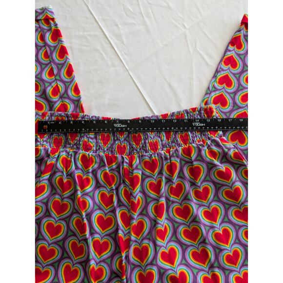 Lucy & Yak Colorful Heart Wide Leg Pants - Picture 2 of 7